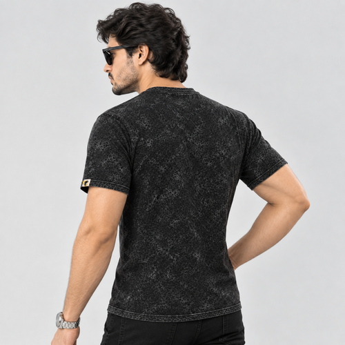 Acid Stone Wash Black Tee