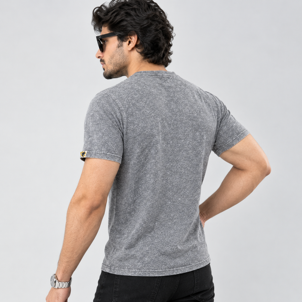 Acid Stone Wash Gray Tee