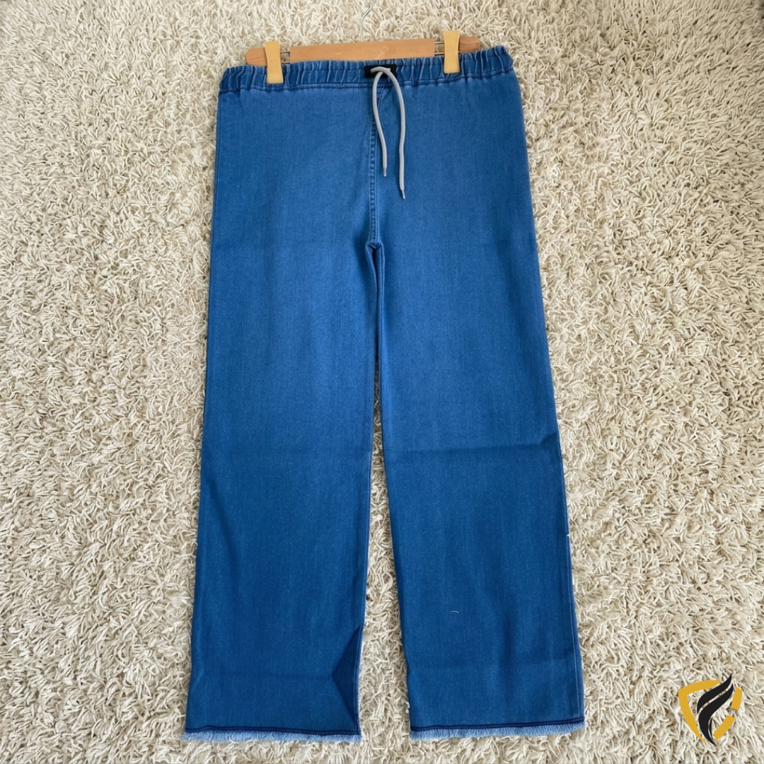 Laddies Denim Baggy Jeans Trouser Royal Blue (Fit For S, M, L, XL)