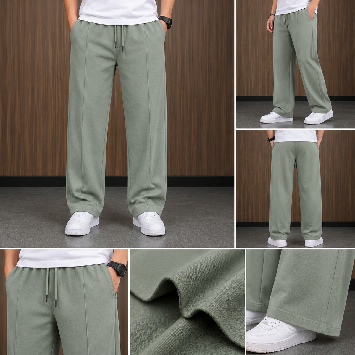 Men’s Olive Green Baggy Trouser – Effortless Everyday Style