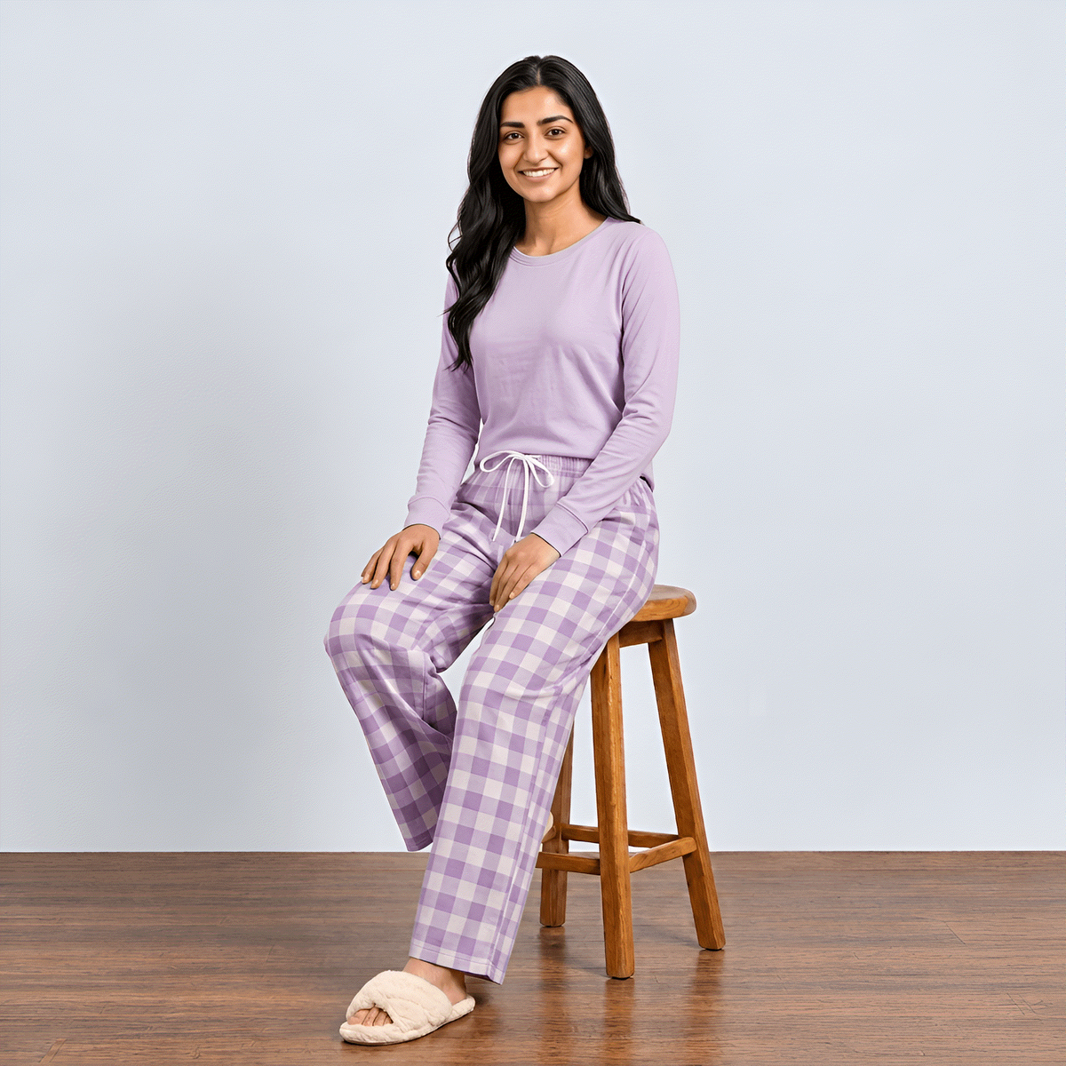 Women's Nightwear Pajama Set - Purple