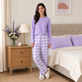 Women's Nightwear Pajama Set - Purple