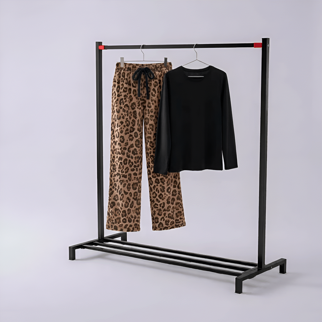Women's Nightwear Pajam Set Leopard Print