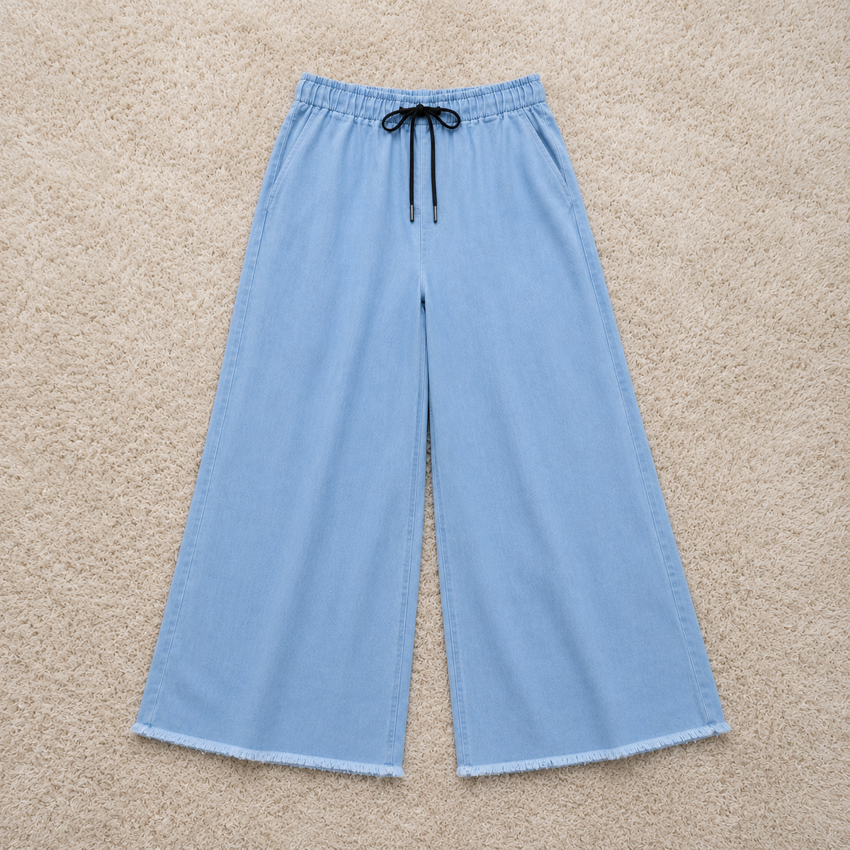 Ladies Denim Baggy Jeans Trouser Sky Blue (Fit For S, M, L, XL)