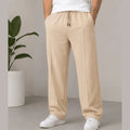 Men’s Cream Baggy Trouser - Effortless Everyday Style