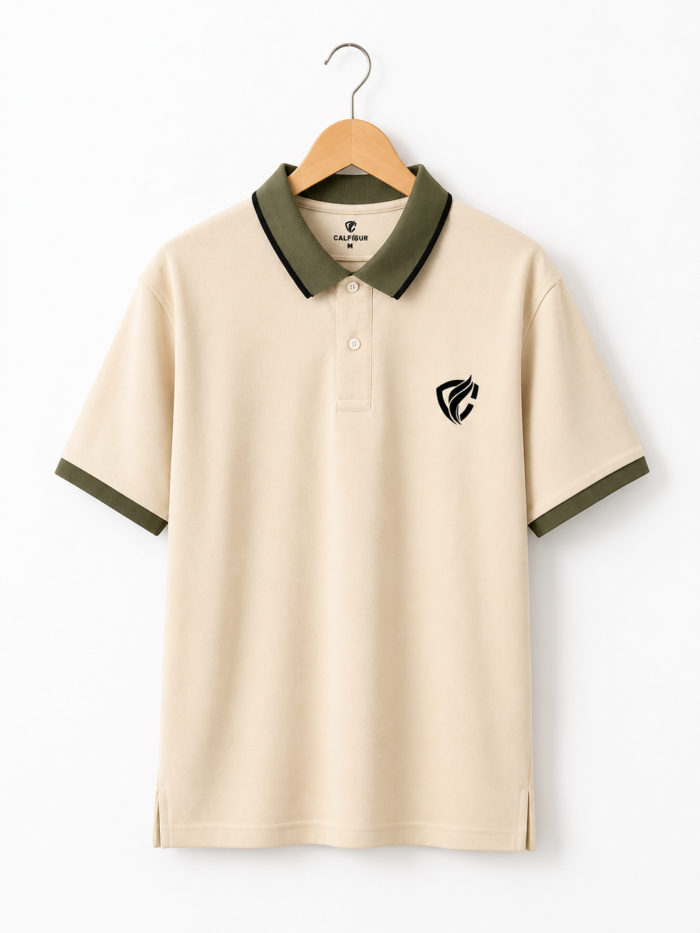 Half White Color Polo Shirt - Summer Collection