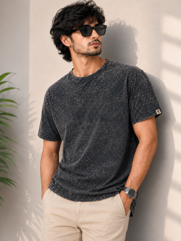 Premium Acid Stone Wash Black