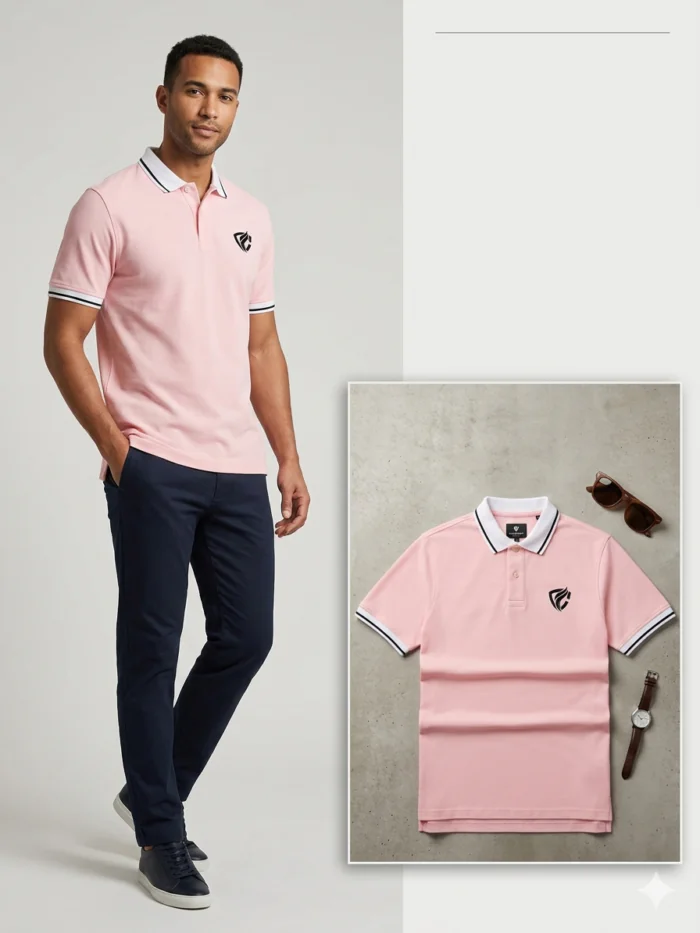 Light Pink Polo Shirt - Summer Collection