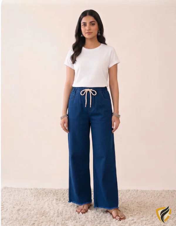 Denim dark navy baggy jeans trousers