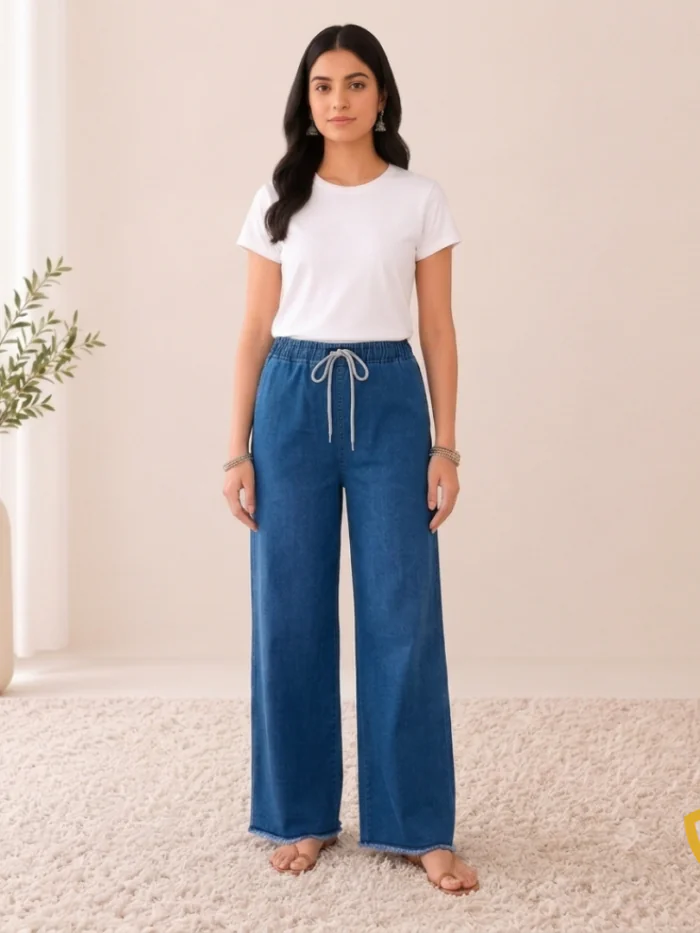 Royal Blue Baggy Jeans For Women