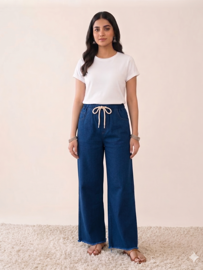 female baggy jeans Dark Navy