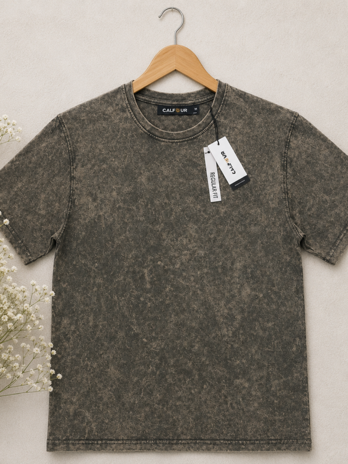 Premium Acid Stone Wash Olive