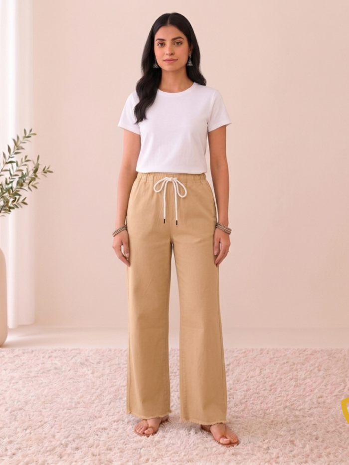 Baggy Jeans Trouser Camel Color For Women