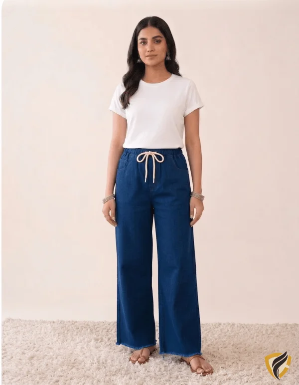 Denim dark navy baggy jeans trousers